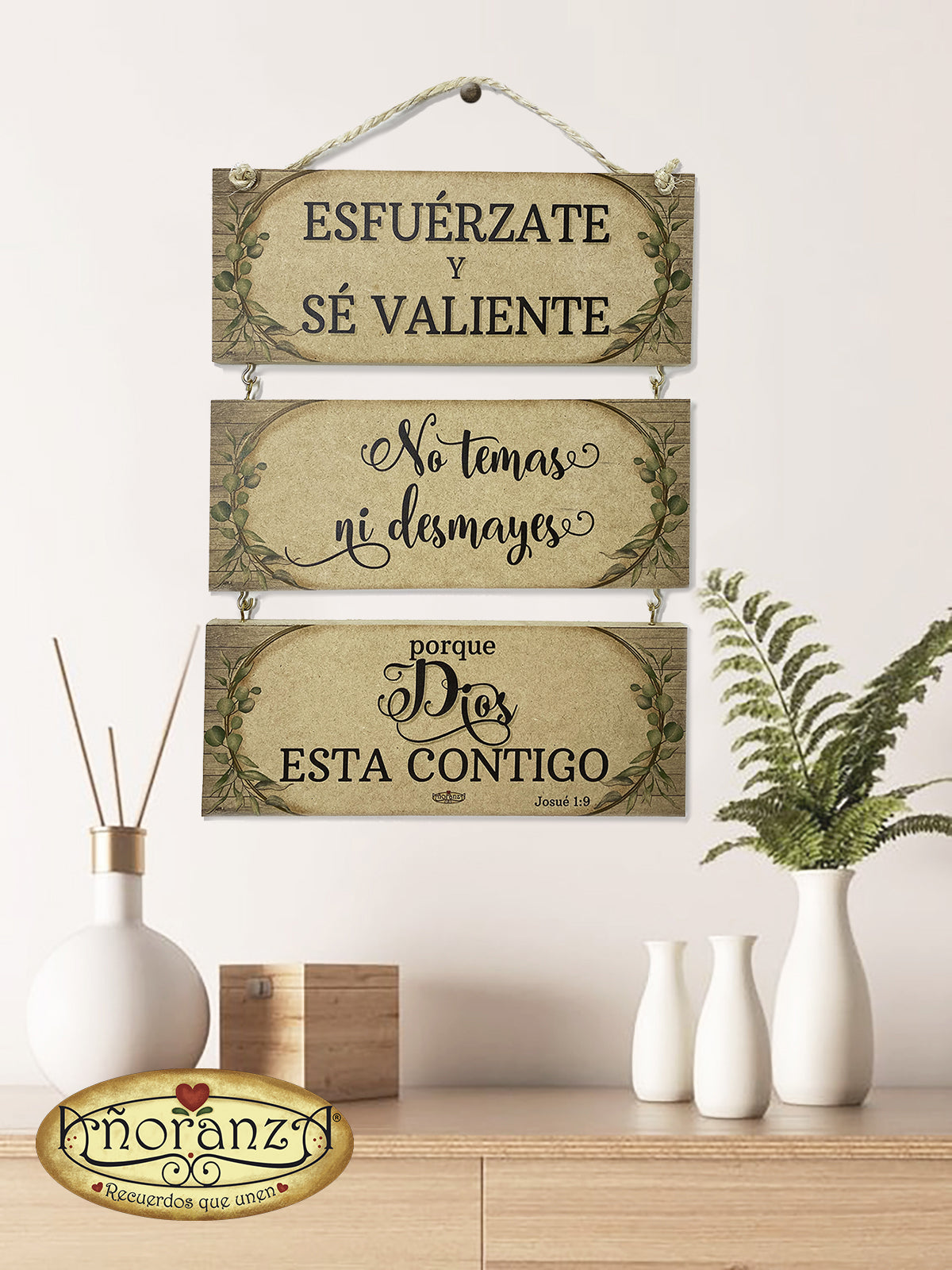Letrero Decorativo Esfuérzate y se Valiente
