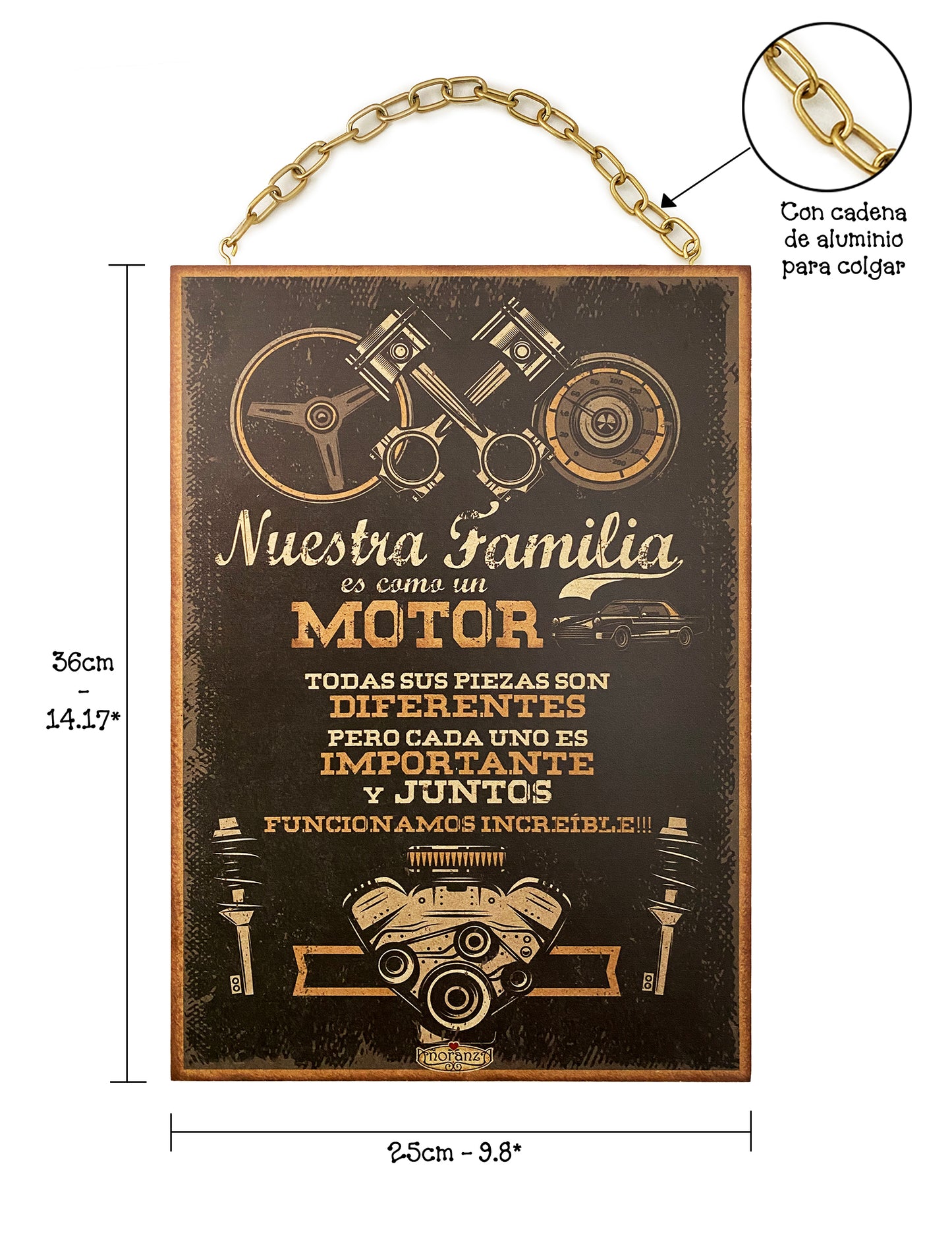 Decoración para taller, casa, oficina, etc./ Nuestra Familia es como un Motor