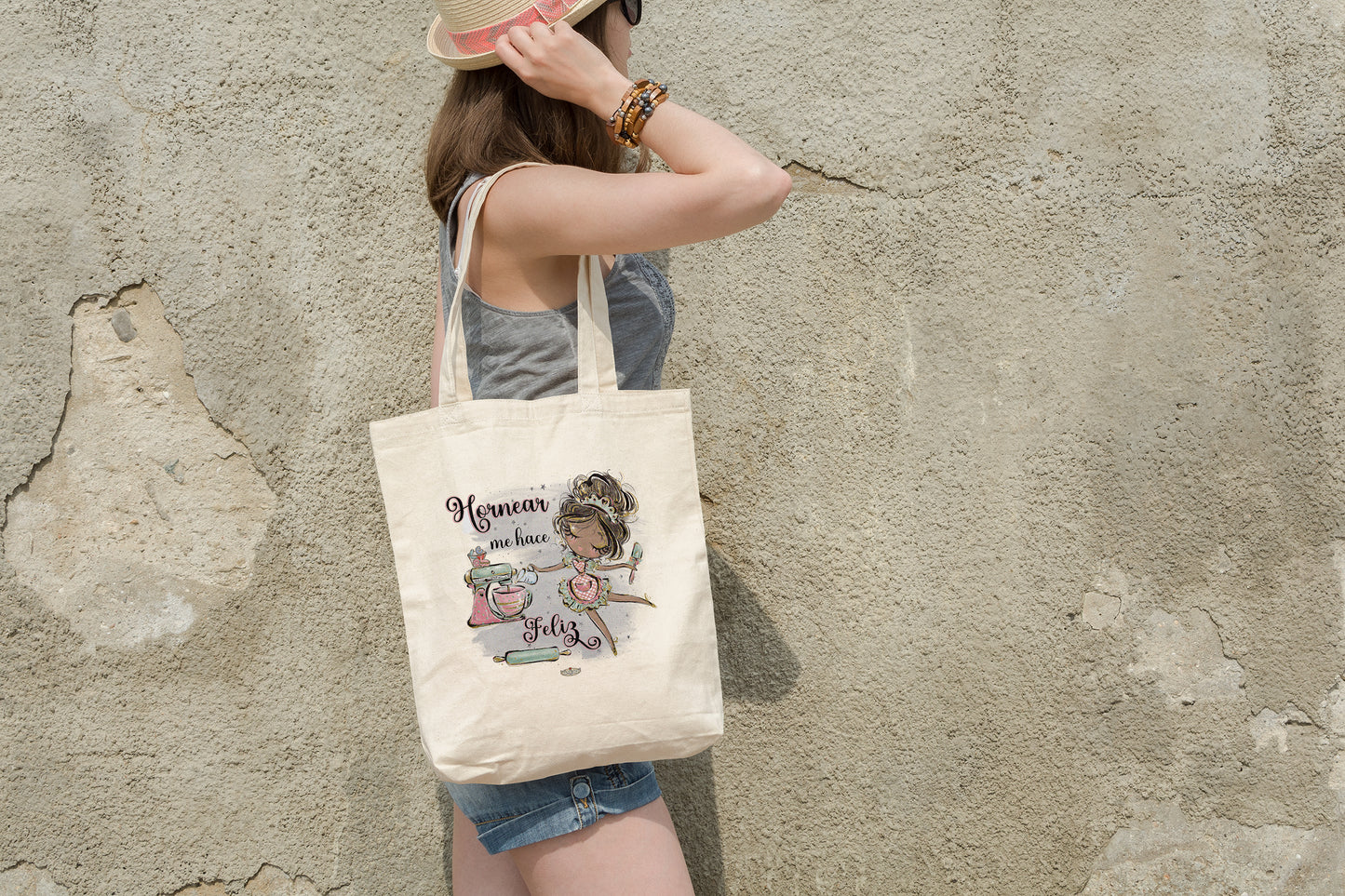 Bolsa Ecológica Hornear Me Hace Feliz