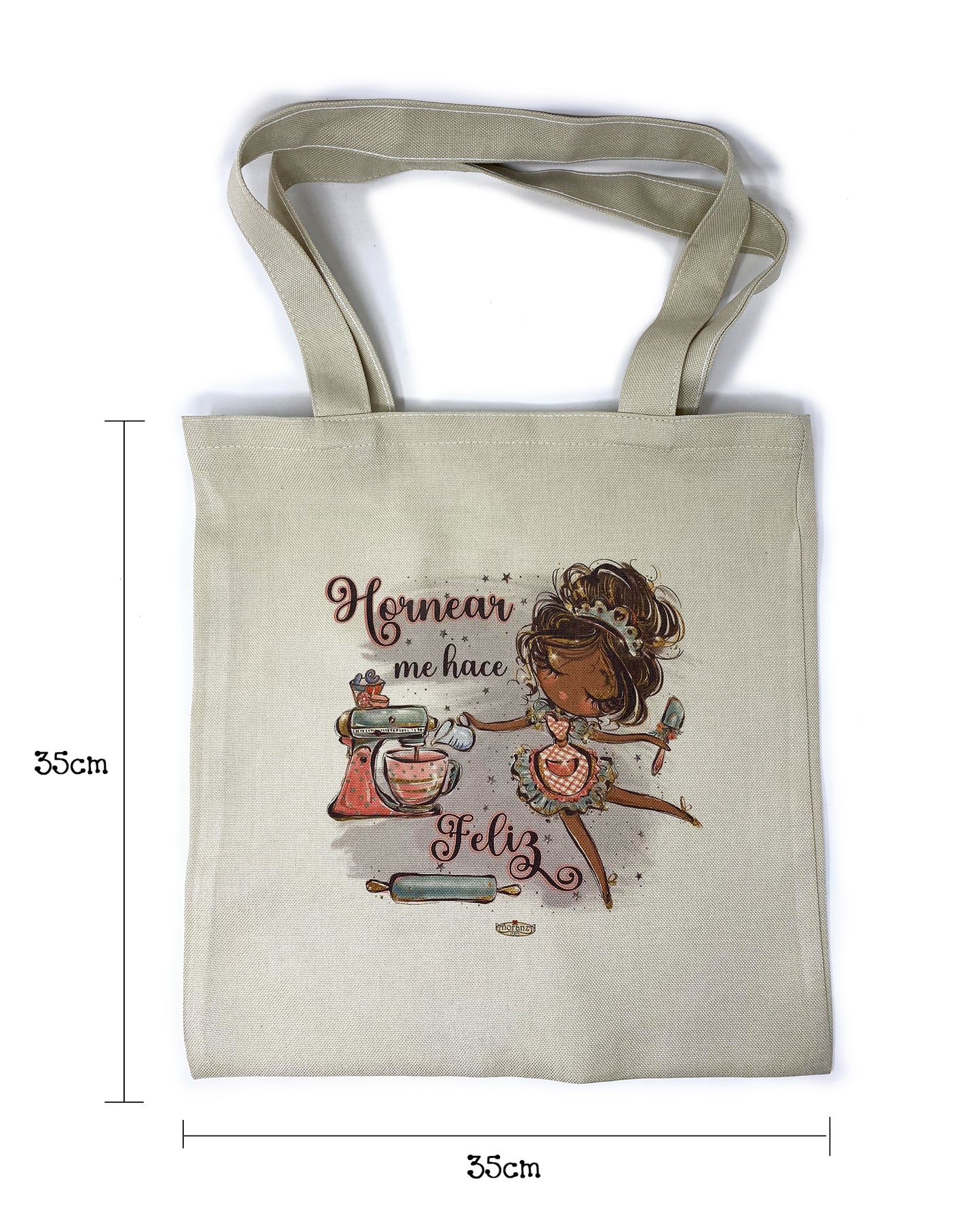 Bolsa Ecológica Hornear Me Hace Feliz