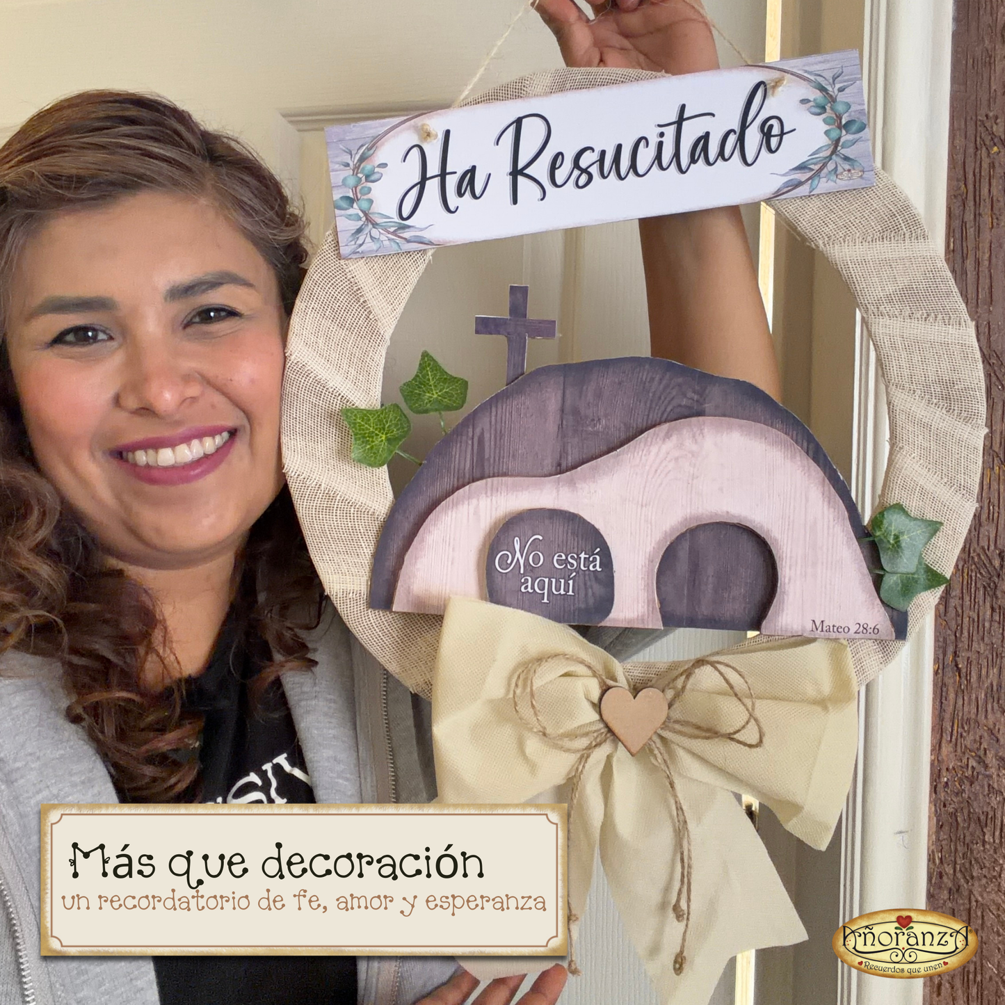 Corona de Pascua Cristiana Imprimible | Manualidad Fácil y Económica con Tutorial | Añoranza