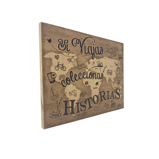 Regalo para viajeros, Viajas coleccionas Historias, Cuadro