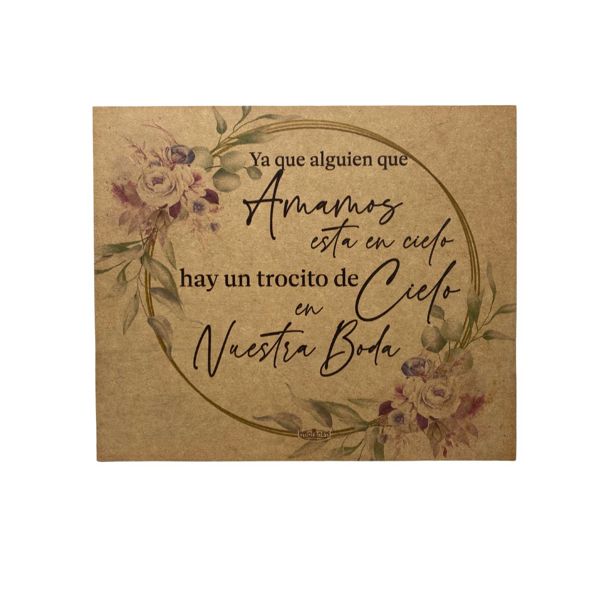 Decoración para boda/ letrero homenaje/ Alguien que amamos