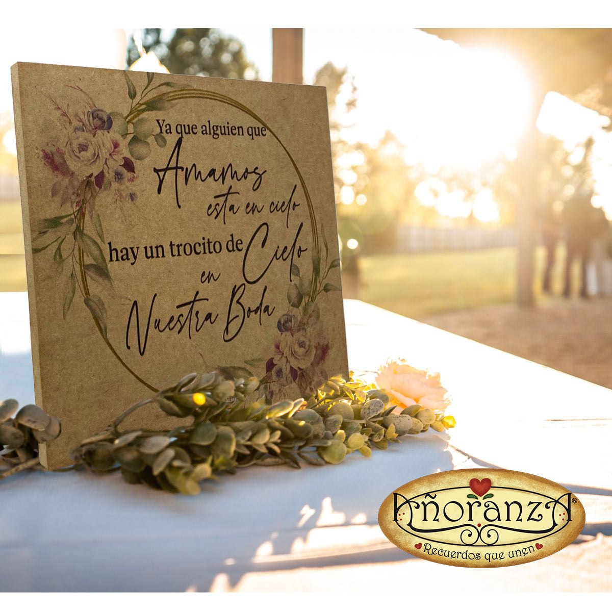 Decoración para boda/ letrero homenaje/ Alguien que amamos