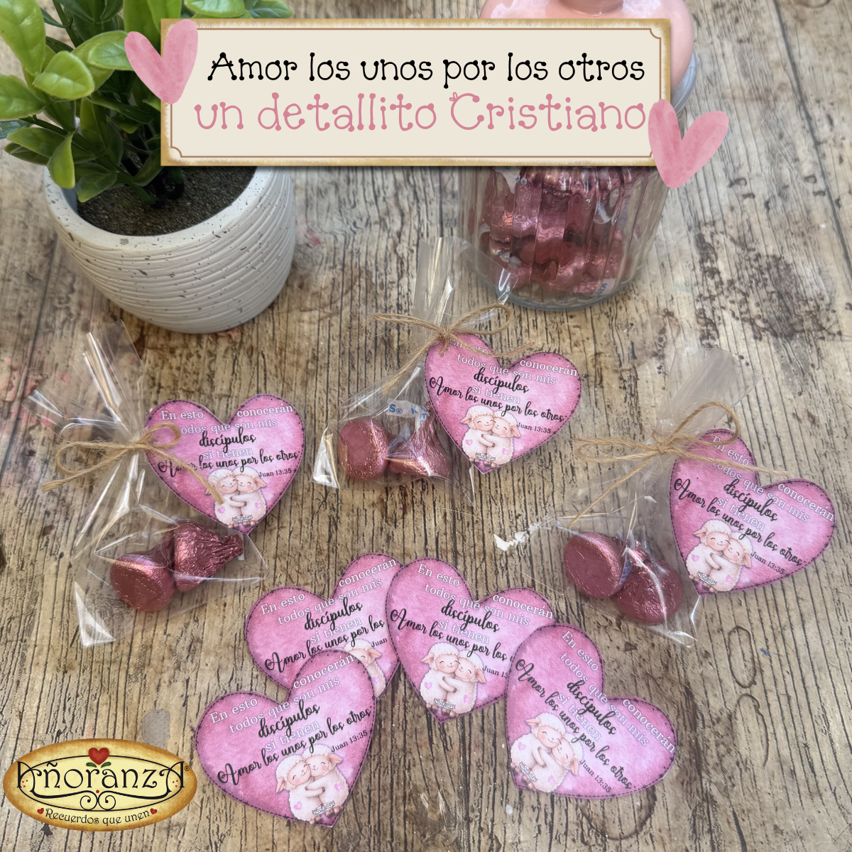 Etiquetas cristianas imprimibles de amor en Cristo para regalos y dulces | Recuerdos de iglesia