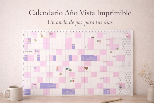Calendario Año Vista Imprimible – Un ancla visual de paz para tus días