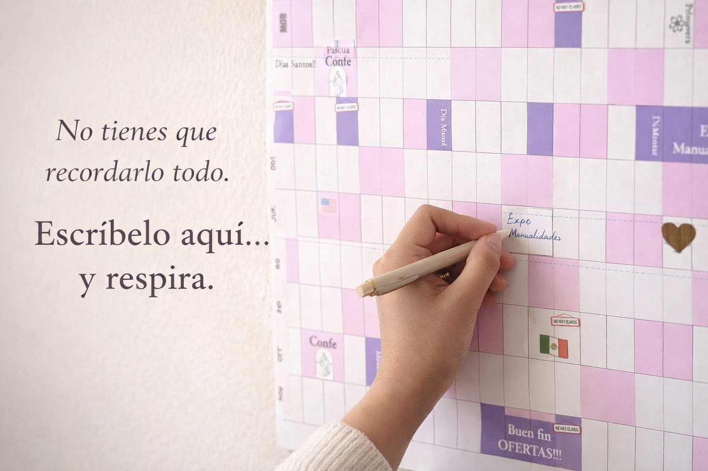 Calendario Año Vista Imprimible – Un ancla visual de paz para tus días