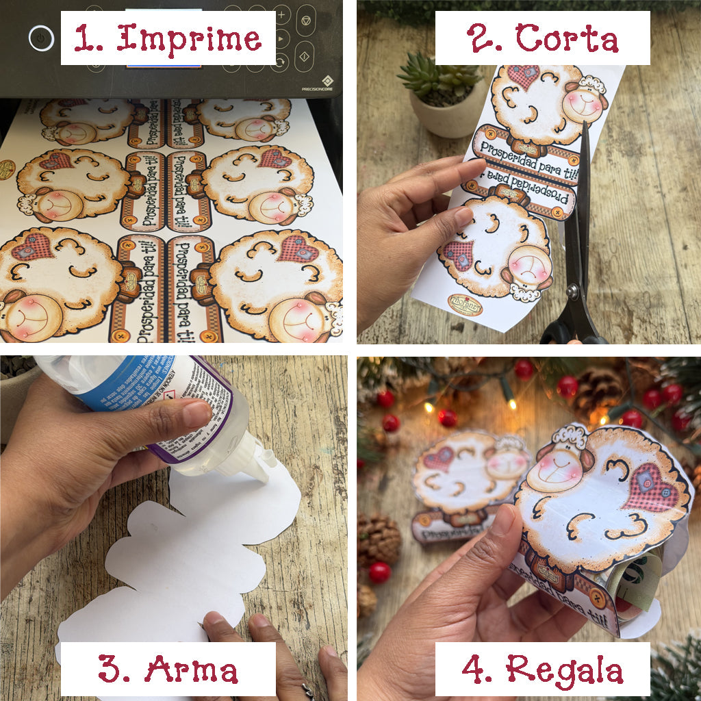 Dulce Borreguito de la Abundancia Navidad | Imprimible para Regalar Dulces o Aguinaldo