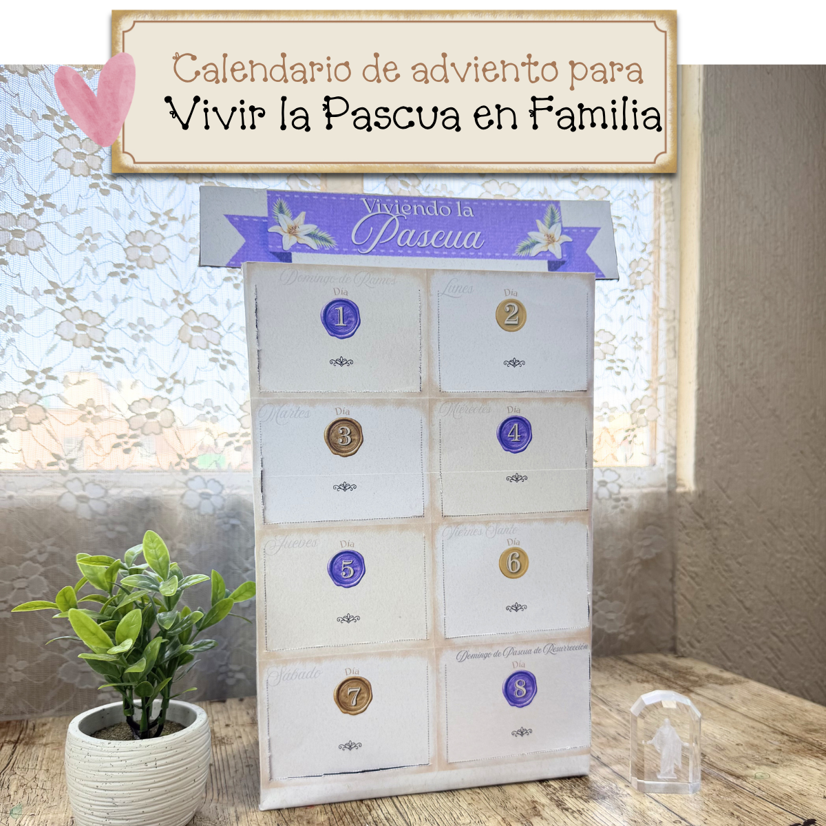 Calendario de Adviento para Vivir la Pascua en Familia | Imprimible con Actividades y Tutorial | Añoranza