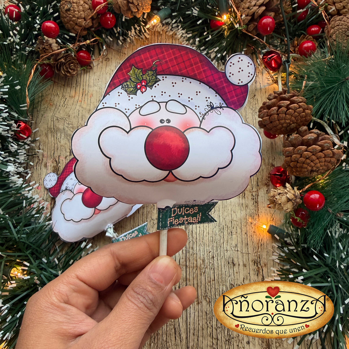 Imprimible Navideño Dulce Santa para Regalitos • Decoración Navideña para Dulces y Paletas