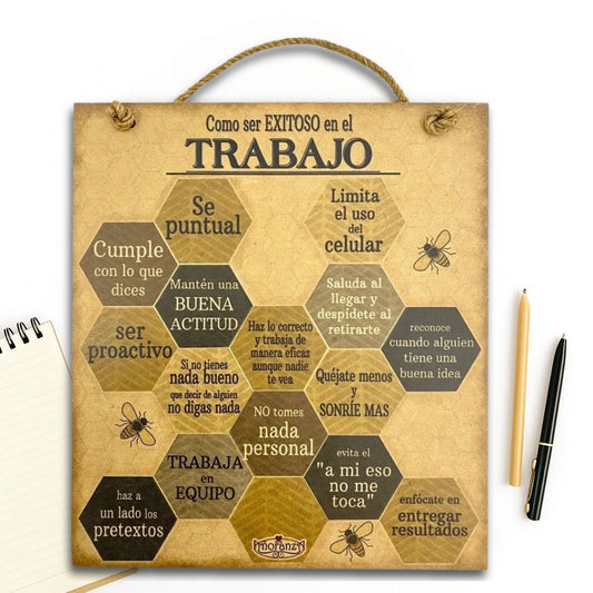 Letrero Decorativo para la oficina, o cualquier centro de trabajo /Como ser Exitoso en el trabajo