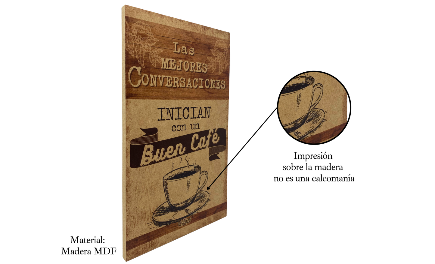 Letrero de café| Mejores conversaciones inician con un buen café