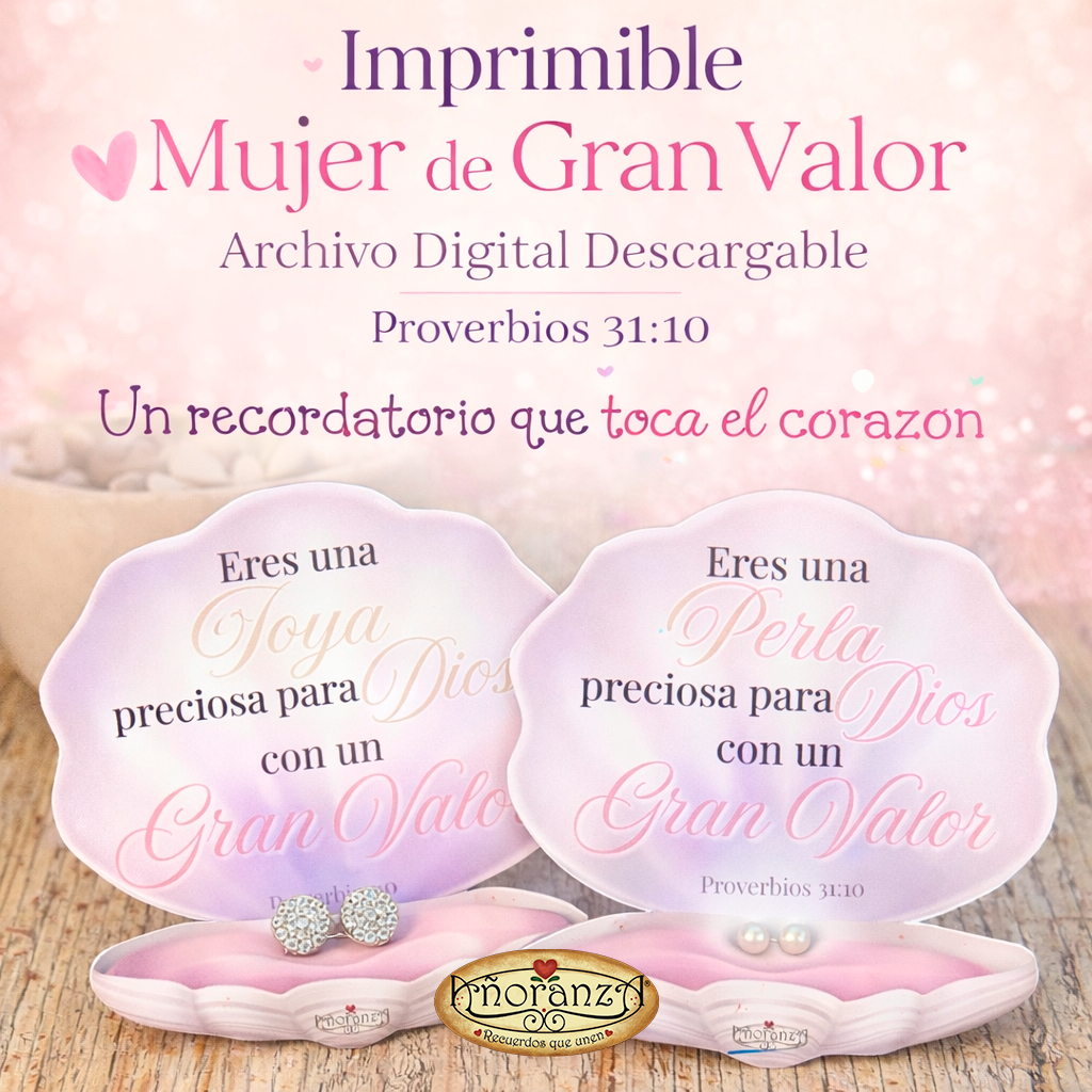 Imprimible Mujer de Gran Valor – Proverbios 31:10 | Día de la Mujer Cristiana