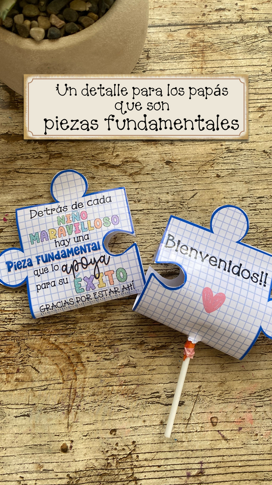 Imprimible detalle para papás | Bienvenida ciclo escolar