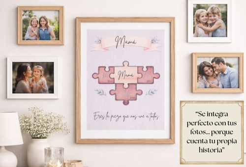 Cuadro Personalizado para Mamá con Nombres | Regalo Día de las Madres Imprimible | Añoranza