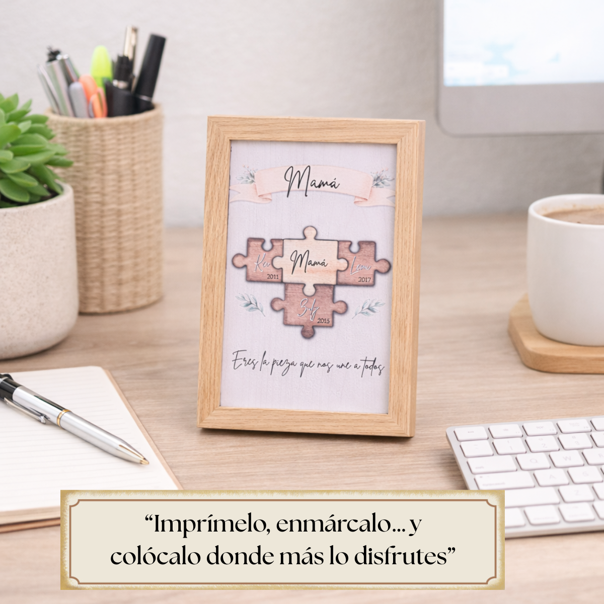 Cuadro Personalizado para Mamá con Nombres | Regalo Día de las Madres Imprimible | Añoranza