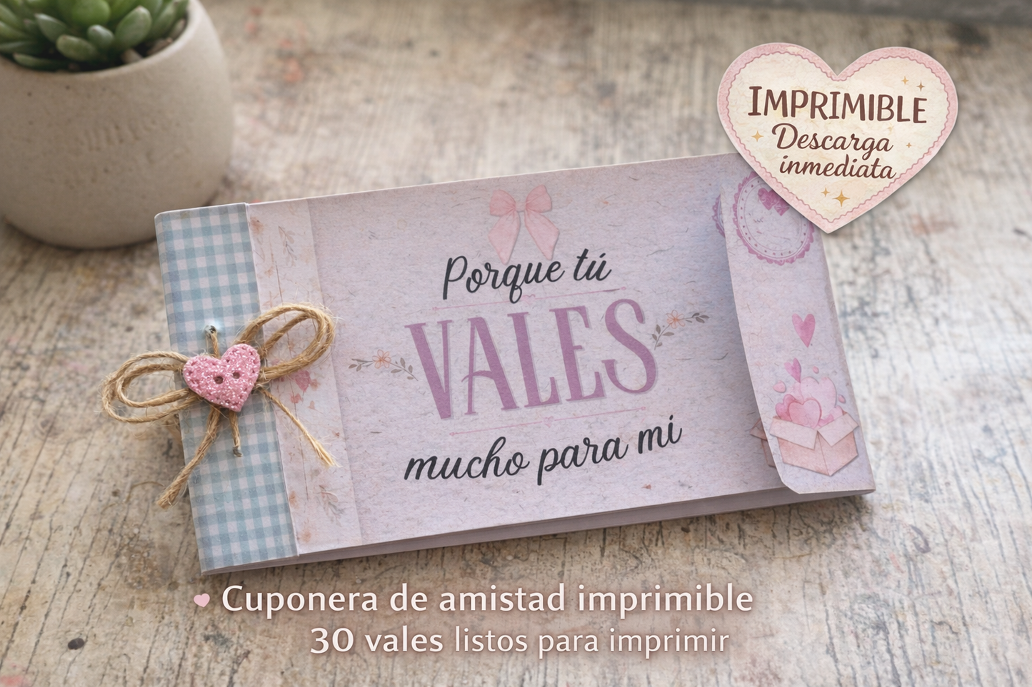 Cuponera de Amistad Imprimible | Regalo para Mejor Amiga 🤍