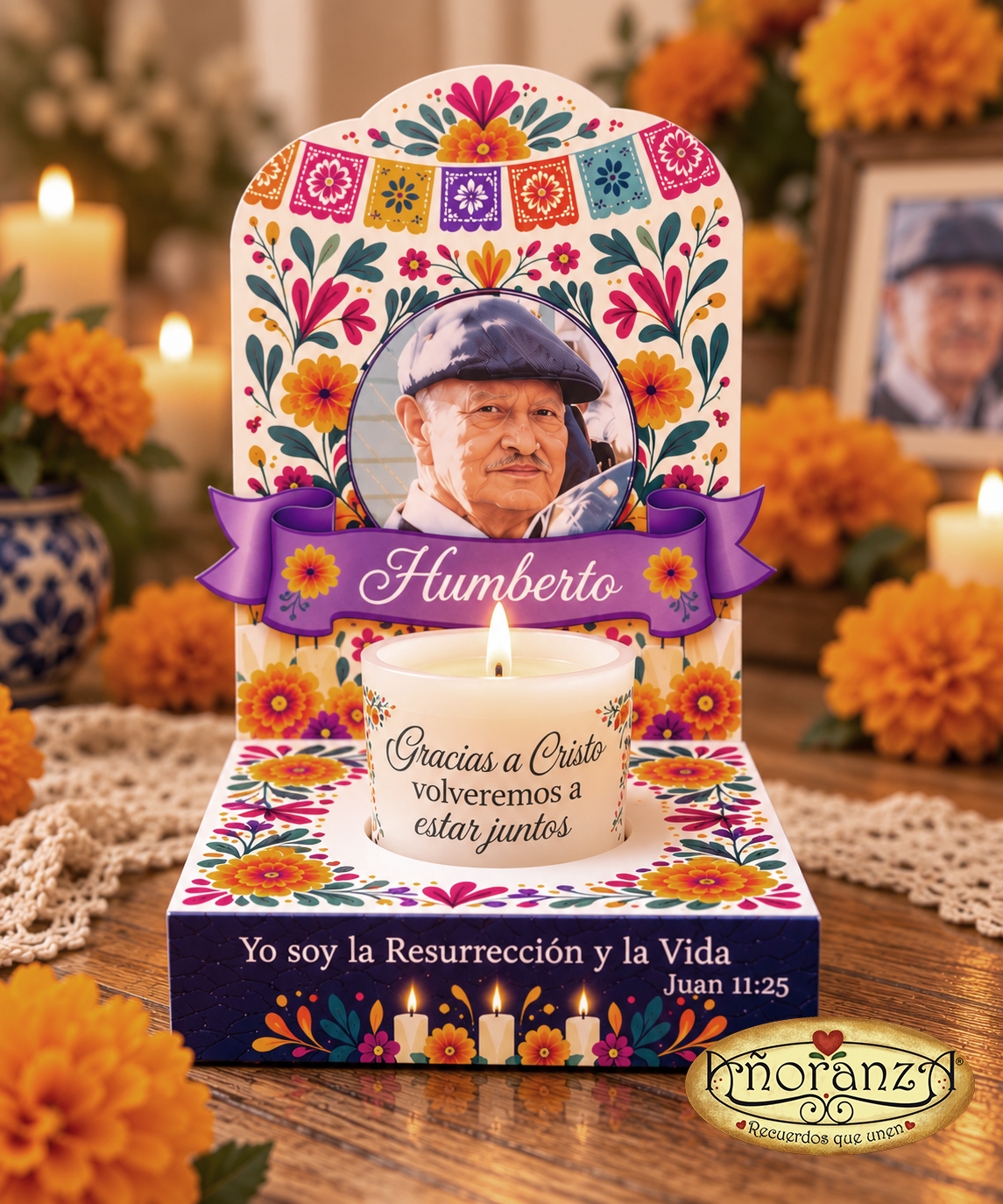 Veladora Memorial Personalizada | Plantilla Imprimible