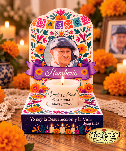Veladora Memorial Personalizada | Plantilla Imprimible