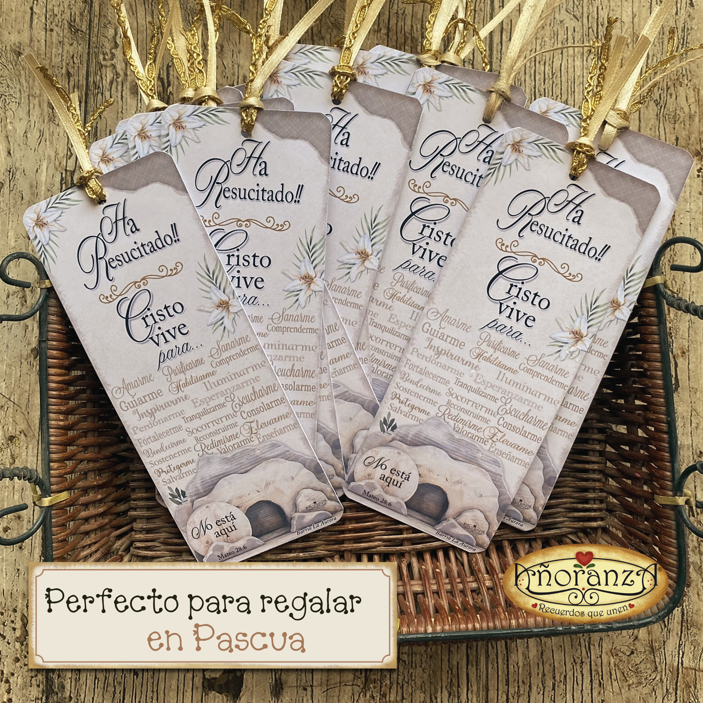 Separadores de Pascua Imprimibles | Regalo Cristiano “Cristo Vive”| Añoranza