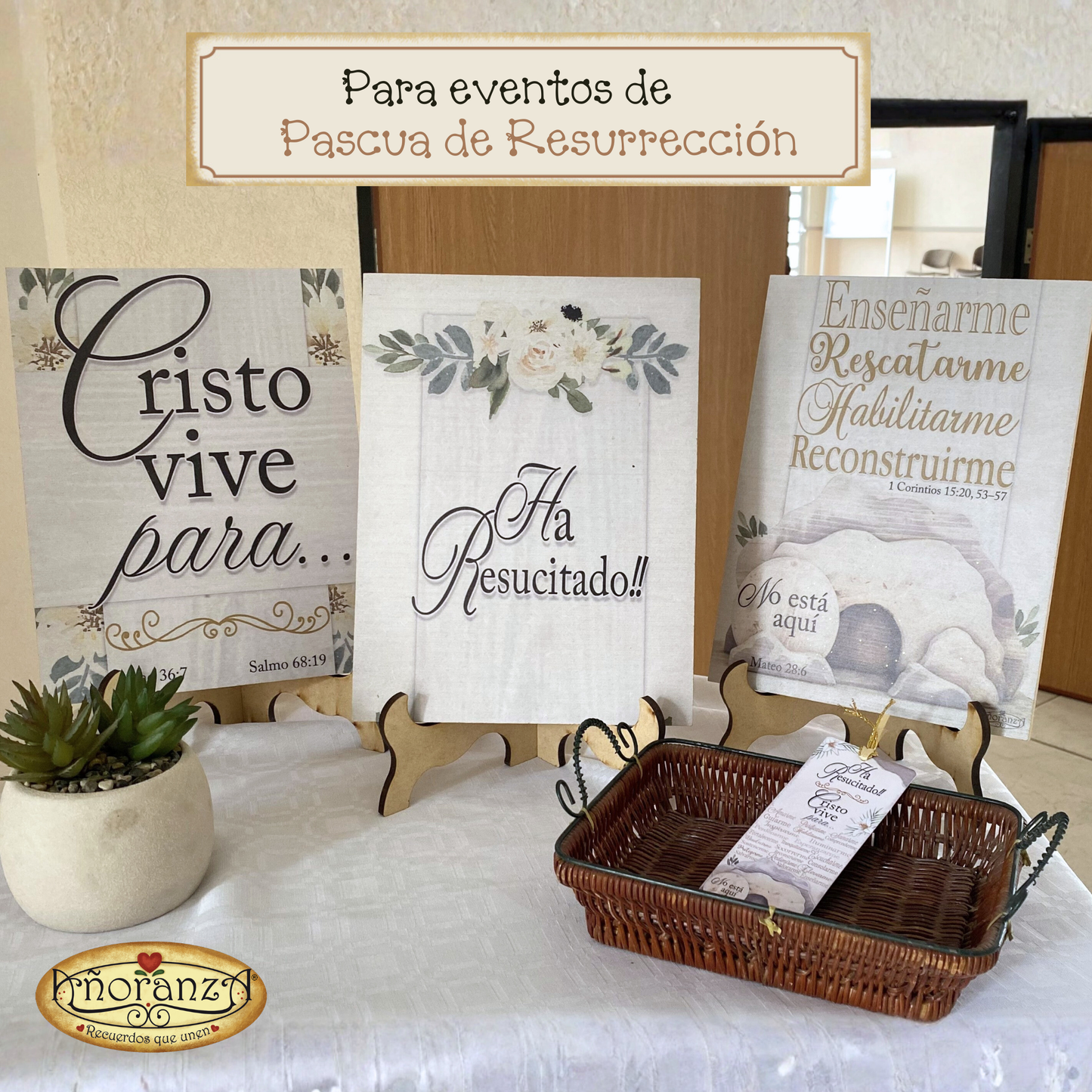 Separadores de Pascua Imprimibles | Regalo Cristiano “Cristo Vive”| Añoranza