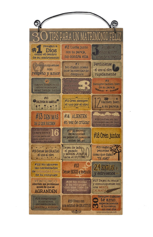 Regalo de bodas, Fiesta de compromiso, Aniversario, etc./30 tips para matrimonio.