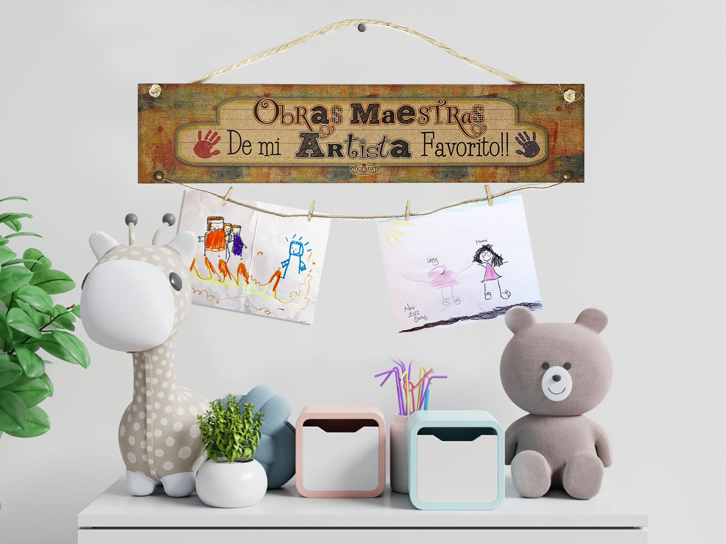 Porta dibujos | Mi artista favorito | Para que cuelgues los dibujos de tu pequeño en un lugar especial